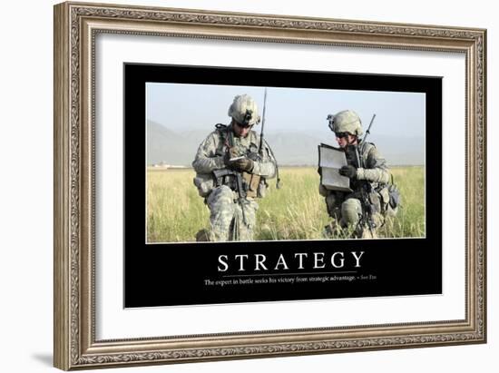 Strategy: Inspirational Quote and Motivational Poster-null-Framed Photographic Print