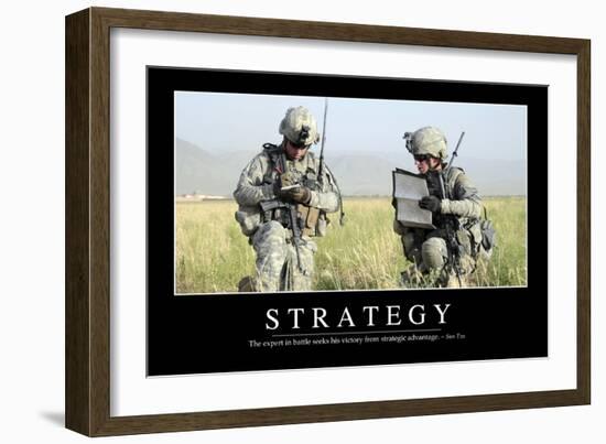 Strategy: Inspirational Quote and Motivational Poster-null-Framed Photographic Print