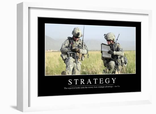 Strategy: Inspirational Quote and Motivational Poster-null-Framed Photographic Print