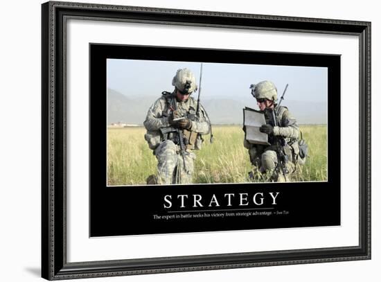 Strategy: Inspirational Quote and Motivational Poster-null-Framed Photographic Print