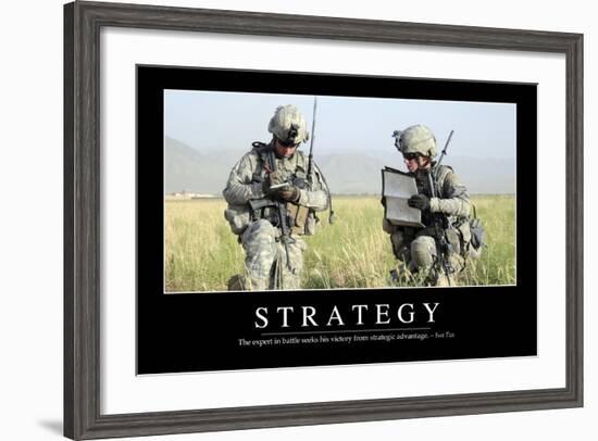 Strategy: Inspirational Quote and Motivational Poster-null-Framed Photographic Print