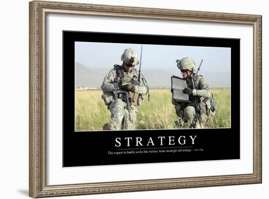 Strategy: Inspirational Quote and Motivational Poster-null-Framed Photographic Print