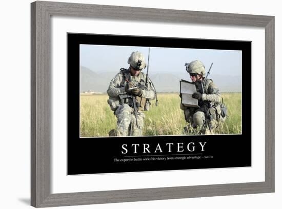 Strategy: Inspirational Quote and Motivational Poster-null-Framed Photographic Print