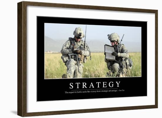 Strategy: Inspirational Quote and Motivational Poster-null-Framed Photographic Print