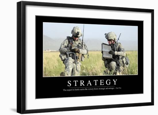 Strategy: Inspirational Quote and Motivational Poster-null-Framed Photographic Print