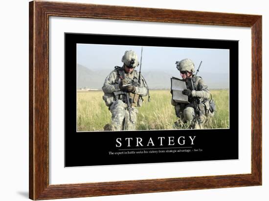 Strategy: Inspirational Quote and Motivational Poster-null-Framed Photographic Print