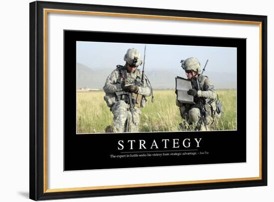 Strategy: Inspirational Quote and Motivational Poster-null-Framed Photographic Print