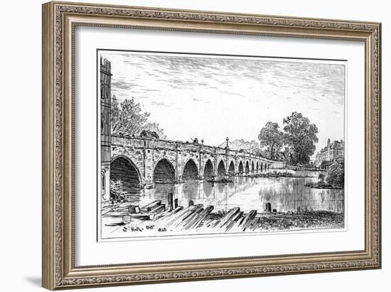 Stratford Bridge, Stratford-Upon-Avon, Warwickshire, 1885-Edward Hull-Framed Giclee Print