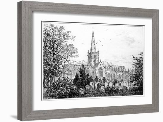 Stratford Church as Seen from the North, Stratford-Upon-Avon, Warwickshire, 1885-Edward Hull-Framed Giclee Print
