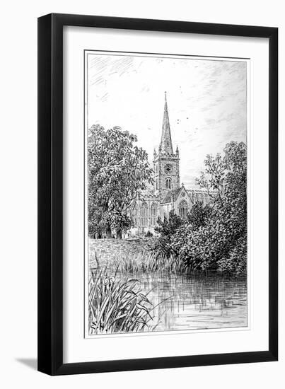 Stratford Church as Seen from the River, Stratford-Upon-Avon, Warwickshire, 1885-Edward Hull-Framed Giclee Print