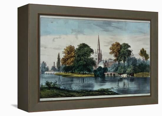 Stratford on Avon-Currier & Ives-Framed Premier Image Canvas