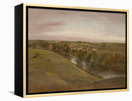 Stratford Saint Mary from the Coombs, C.1800 (Oil on Canvas)-John Constable-Framed Premier Image Canvas
