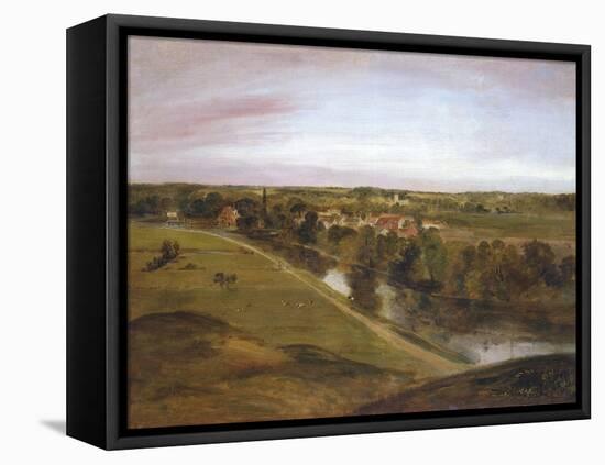 Stratford St Mary from the Coombs-John Constable-Framed Stretched Canvas