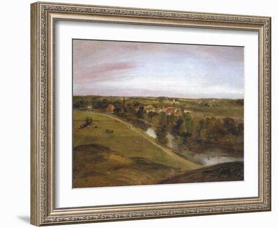 Stratford St Mary from the Coombs-John Constable-Framed Art Print