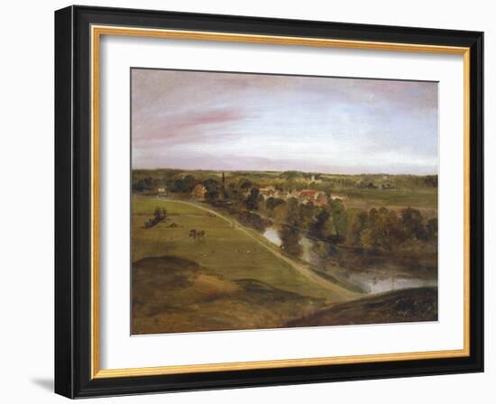 Stratford St Mary from the Coombs-John Constable-Framed Art Print