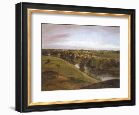 Stratford St Mary from the Coombs-John Constable-Framed Art Print