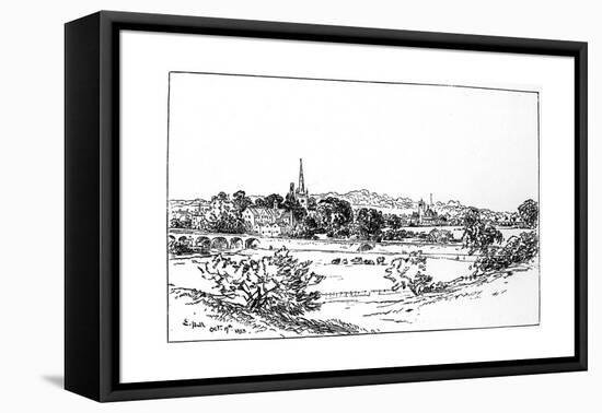 Stratford-Upon-Avon, Warwickshire, as Seen from the Southeast, 1885-Edward Hull-Framed Premier Image Canvas