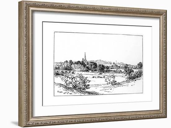 Stratford-Upon-Avon, Warwickshire, as Seen from the Southeast, 1885-Edward Hull-Framed Giclee Print