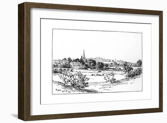 Stratford-Upon-Avon, Warwickshire, as Seen from the Southeast, 1885-Edward Hull-Framed Giclee Print