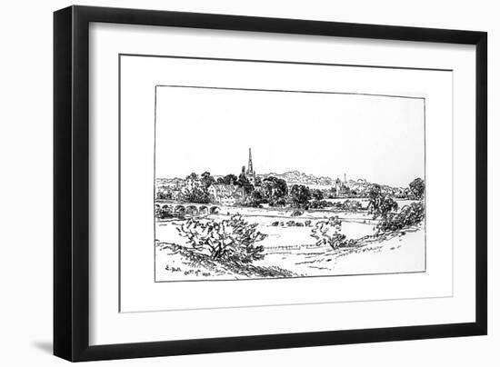 Stratford-Upon-Avon, Warwickshire, as Seen from the Southeast, 1885-Edward Hull-Framed Giclee Print