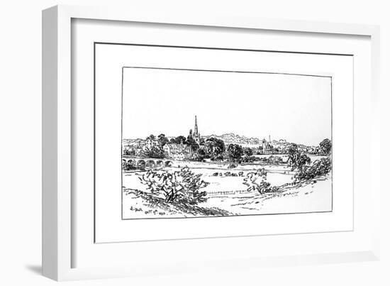 Stratford-Upon-Avon, Warwickshire, as Seen from the Southeast, 1885-Edward Hull-Framed Giclee Print