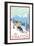 Stratton, Vermont - Downhill Skier Scene-Lantern Press-Framed Art Print