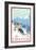 Stratton, Vermont - Downhill Skier Scene-Lantern Press-Framed Art Print