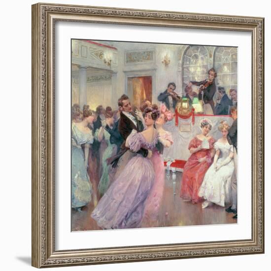 Strauss and Lanner, the Ball, 1906-Charles Wilda-Framed Giclee Print