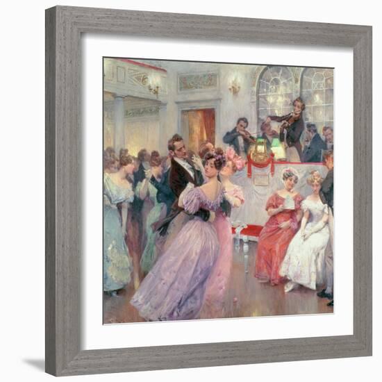 Strauss and Lanner, the Ball, 1906-Charles Wilda-Framed Giclee Print