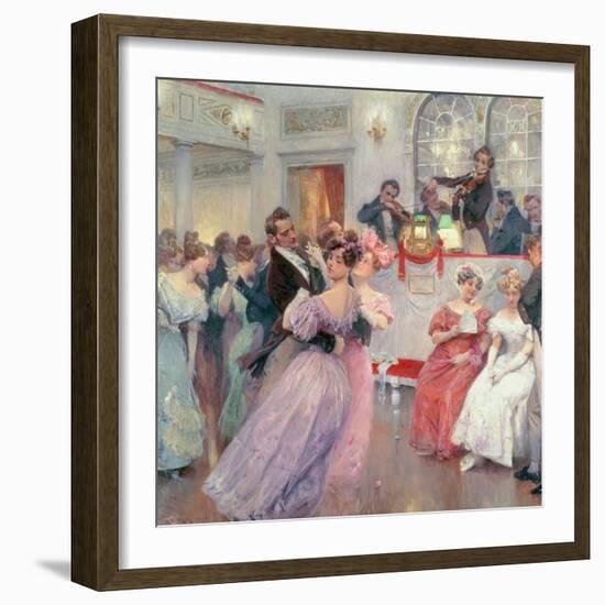 Strauss and Lanner, the Ball, 1906-Charles Wilda-Framed Giclee Print