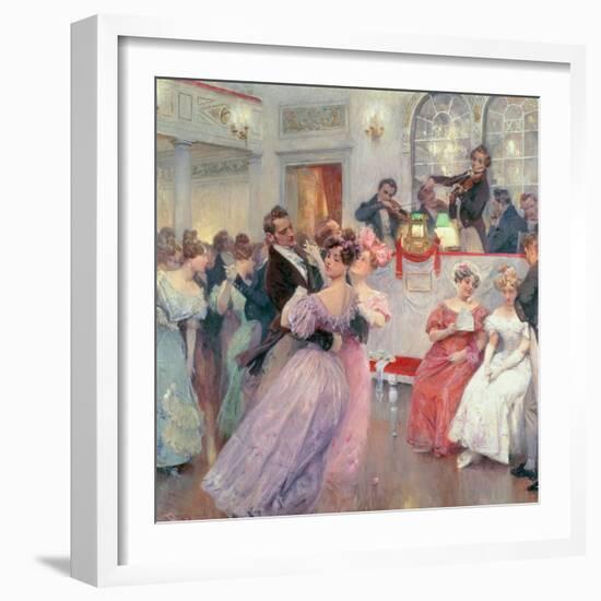 Strauss and Lanner, the Ball, 1906-Charles Wilda-Framed Giclee Print