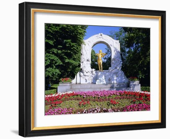 Strauss Monument in Stadt Park, Vienna, Austria, Europe-Gavin Hellier-Framed Photographic Print