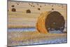 Straw Bales, November Snow, Western Montana-Jason Savage-Mounted Art Print