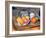 Straw-covered Vase, Sugar Bowl and Apples, 1890-93-Paul Cézanne-Framed Giclee Print