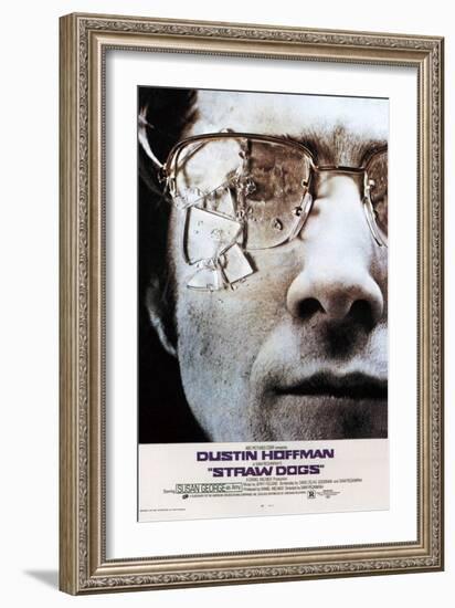 Straw Dogs, Dustin Hoffman, 1971-null-Framed Art Print