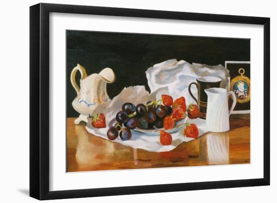 Strawberries and Cream, 2004-Terry Scales-Framed Giclee Print