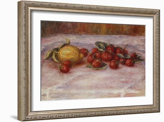 Strawberries and Lemons; Fraises Et Citron-Pierre-Auguste Renoir-Framed Giclee Print