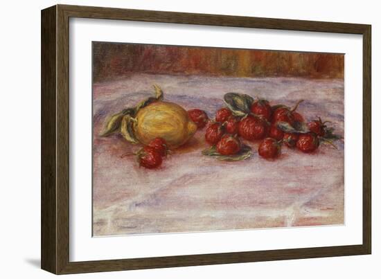 Strawberries and Lemons; Fraises Et Citron-Pierre-Auguste Renoir-Framed Giclee Print