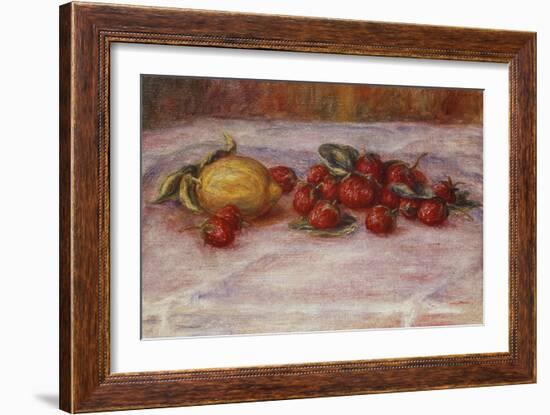 Strawberries and Lemons; Fraises Et Citron-Pierre-Auguste Renoir-Framed Giclee Print