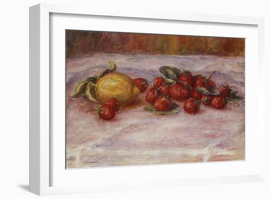 Strawberries and Lemons; Fraises Et Citron-Pierre-Auguste Renoir-Framed Giclee Print