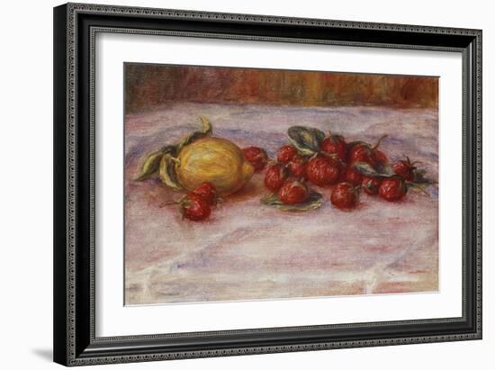 Strawberries and Lemons; Fraises Et Citron-Pierre-Auguste Renoir-Framed Giclee Print