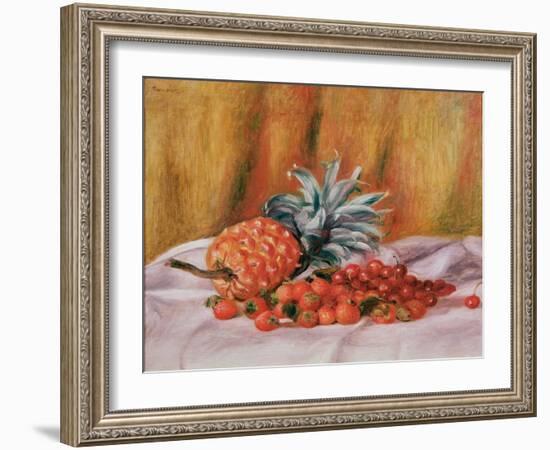 Strawberries and Pineapple, C.1895-Pierre-Auguste Renoir-Framed Giclee Print