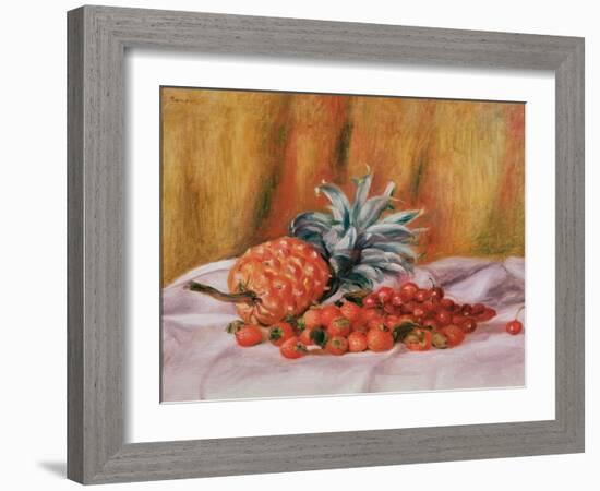 Strawberries and Pineapple, C.1895-Pierre-Auguste Renoir-Framed Giclee Print