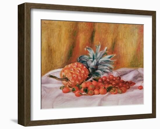 Strawberries and Pineapple, C.1895-Pierre-Auguste Renoir-Framed Giclee Print