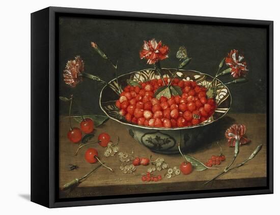 Strawberries in a Bowl, about 1630-Jacob Van Hulsdonck-Framed Premier Image Canvas