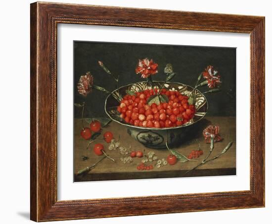 Strawberries in a Bowl, about 1630-Jacob Van Hulsdonck-Framed Giclee Print