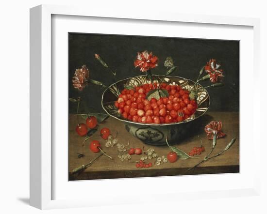 Strawberries in a Bowl, about 1630-Jacob Van Hulsdonck-Framed Giclee Print