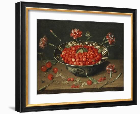 Strawberries in a Bowl, about 1630-Jacob Van Hulsdonck-Framed Giclee Print