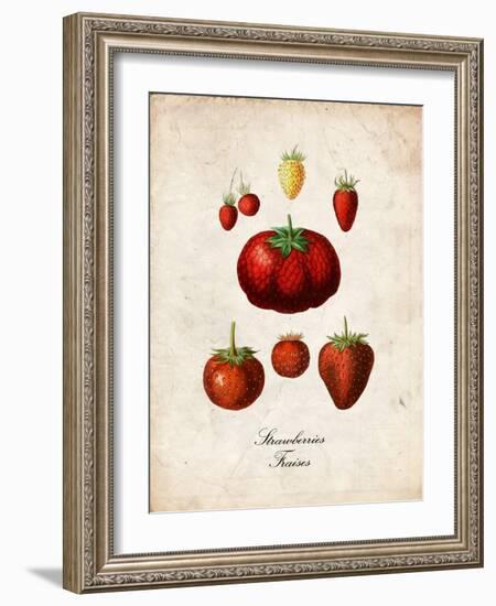 Strawberries-null-Framed Art Print