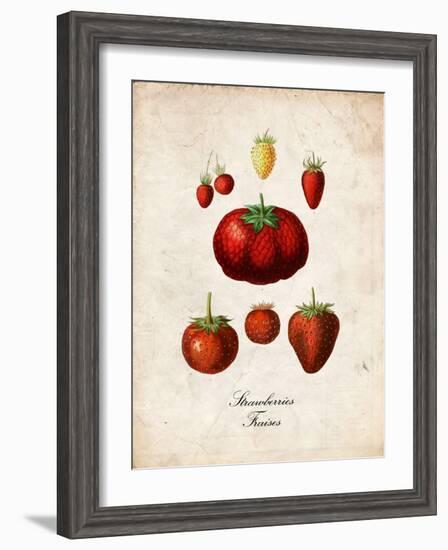 Strawberries-null-Framed Art Print